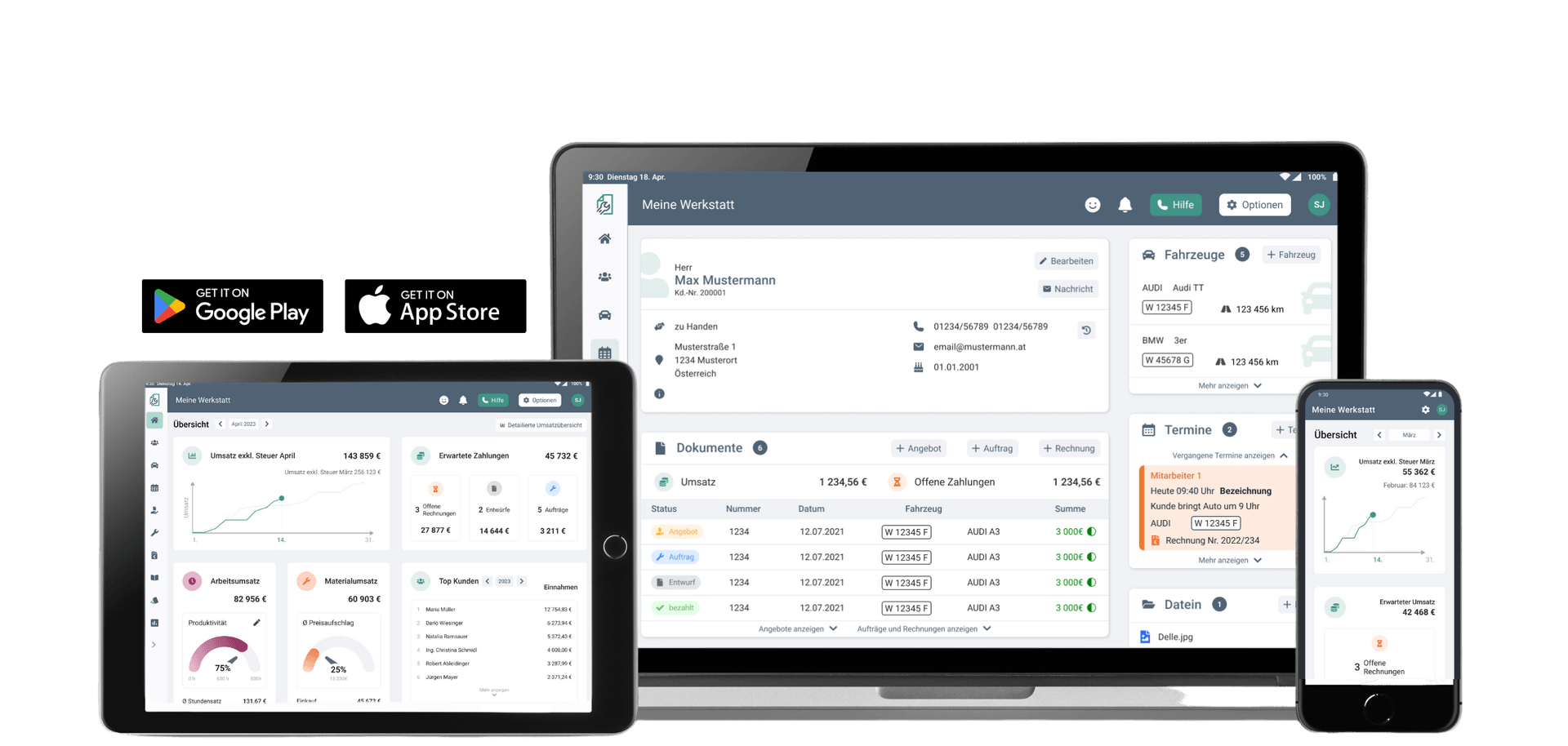 easyWerkstatt Screenshot